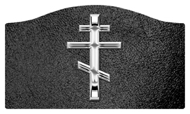 DASHELL-519-SL-SH-BK Silver Orthodox Cross Shimmer Black Background
